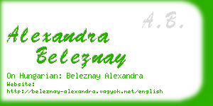 alexandra beleznay business card